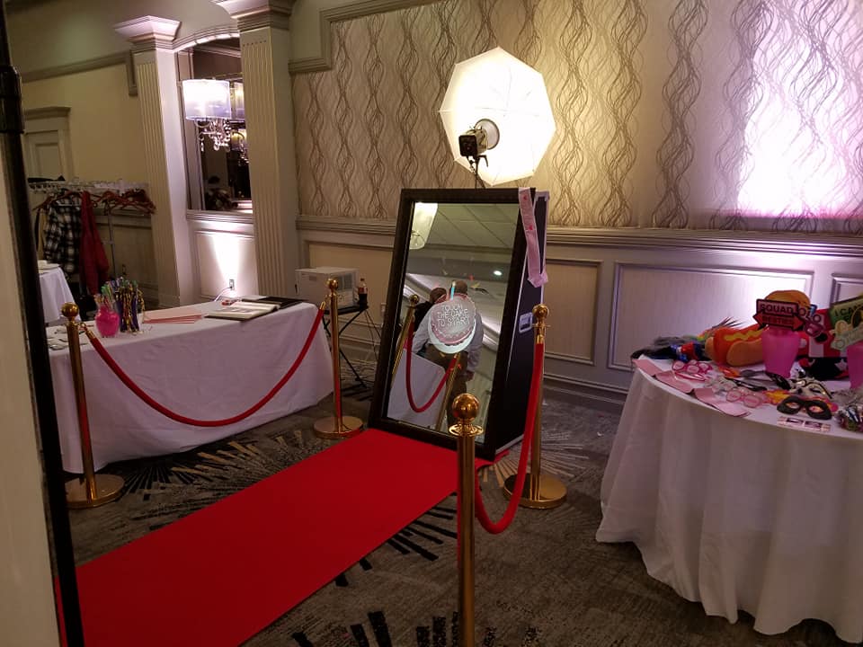 Mirror Me Photo Booth with Red Carpet at a Wedding Event in Ohio